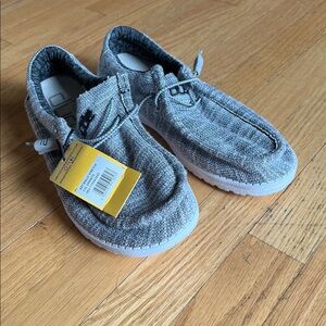 Hey Dude Men's Textured Gray Slip-On Loafers